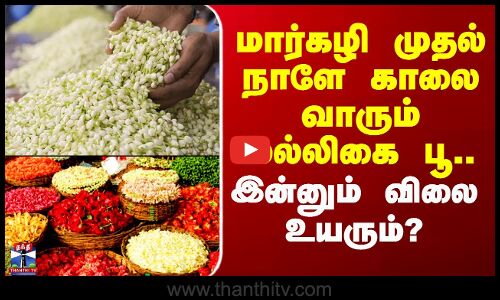 Flower Rate | மார்கழி முதல் நாளே காலை வாரும் மல்லிகை பூ.. இன்னும் விலை உயரும்?
