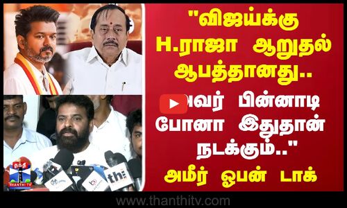 TVK Vijay | H Raja | Director Ameer | விஜய்க்கு H.ராஜா ஆறுதல் ஆபத்தானது இயக்குனர் அமீர்  ஓபன் டாக்