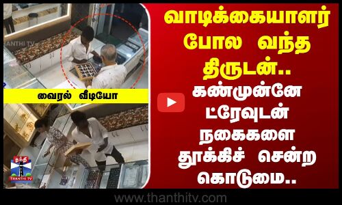 Jewellery Theft | மகாராஷ்டிராவில் டிரேவுடன் நகைகளை திருடிக்கொண்டு ஓடிய நபர்