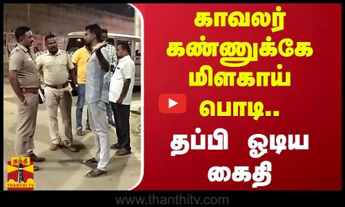 காவலர் கண்களை களங்க வைத்த பொடி.. தந்திரத்தால் தப்பி ஓடிய கைதி