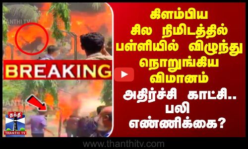 கிளம்பிய சில நிமிடத்தில் பள்ளியில் விழுந்து நொறுங்கிய விமானம் - அதிர்ச்சி காட்சி..