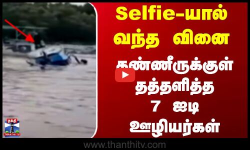 Selfie-யால் வந்த வினை.. தண்ணீருக்குள் தத்தளித்த 7 ஐடி ஊழியர்கள்