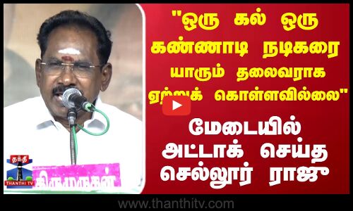 Sellur Raju | ஒரு கல் ஒரு கண்ணாடி நடிகரை யாரும் தலைவராக ஏற்றுக் கொள்ளவில்லை-  செல்லூர் ராஜு