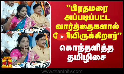 பிரதமரைஅப்படிப்பட்ட வார்த்தைகளால் பேசியிருக்கிறார் - கொந்தளித்த தமிழிசை