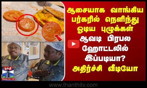 ஆசையாக வாங்கிய பர்கரில் நெளிந்து ஓடிய புழுக்கள் - ஆவடி பிரபல ஹோட்டலில் இப்படியா? - அதிர்ச்சி