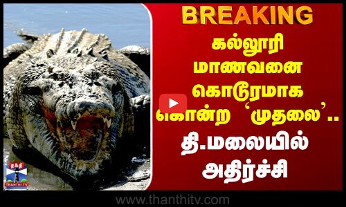 Thiruvannamalai | கல்லூரி மாணவனை கொடூரமாக கொன்ற `முதலை’..