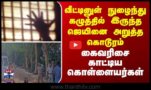 வீட்டினுள் நுழைந்து கழுத்தில் இருந்த செயினை அறுத்த கொடூரம் - கைவரிசை காட்டிய கொள்ளையர்கள்