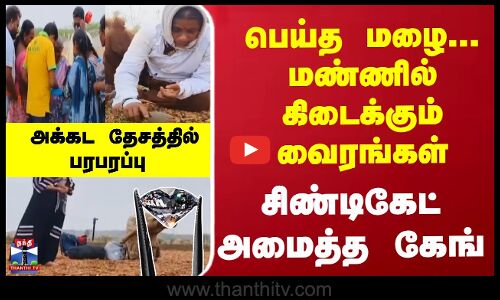 பெய்த மழை... மண்ணில் கிடைக்கும் வைரங்கள் -  அக்கட தேசத்தில் பரபரப்பு