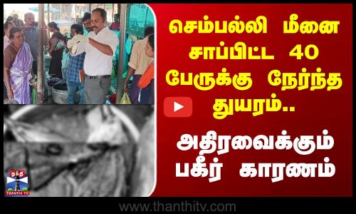 Kanyakumari |செம்பல்லி மீனை சாப்பிட்ட 40 பேருக்கு நேர்ந்த துயரம்.. அதிரவைக்கும் பகீர் காரணம்