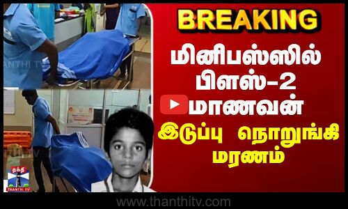Mini Bus | 12th Student | மினிபஸ்ஸில் பிளஸ்-2 மாணவன் இடுப்பு நொறுங்கி மரணம்