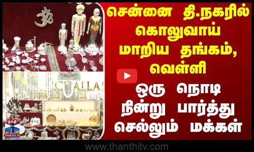 Navaratri Celebration | தி.நகரில் கொலுவாய் மாறிய தங்கம், வெள்ளி.. நின்று பார்த்து செல்லும் மக்கள்