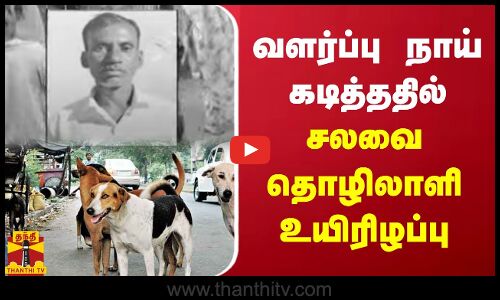 வளர்ப்பு நாய் கடித்ததில் சலவை தொழிலாளி உயிரிழப்பு