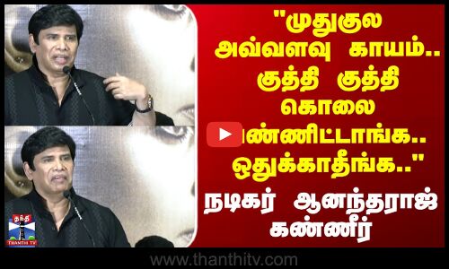Actor Anandaraj | முதுகுல அவ்வளவு காயம்.. குத்தி குத்தி கொலை பண்ணிட்டாங்க.. ஒதுக்காதீங்க..