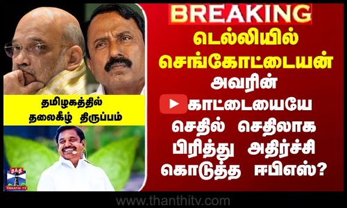 Sengottaiyan vs EPS | டெல்லியில் செங்கோட்டையன் - தமிழகத்தில் அதிர்ச்சி கொடுத்த ஈபிஎஸ்?