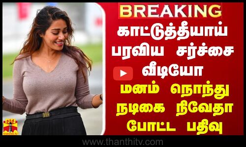 #BREAKING || காட்டுத்தீயாய் பரவிய சர்ச்சை வீடியோ - மனம் நொந்து நடிகை நிவேதா போட்ட பதிவு