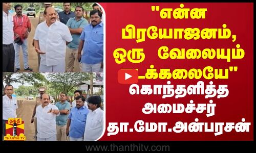 என்ன பிரயோஜனம், ஒரு வேலையும் நடக்கலையே - கொந்தளித்த அமைச்சர் தா.மோ.அன்பரசன் | Minister