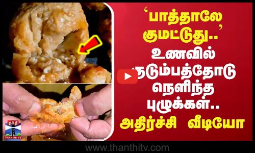 Ooty | Fast Food Worm | பாத்தாலே குமட்டுது..உணவில் குடும்பத்தோடு நெளிந்த புழுக்கள்..அதிர்ச்சி வீடியோ