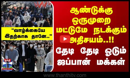 ஆண்டுக்கு ஒருமுறை மட்டுமே நடக்கும் அதிசயம்..!! தேடி தேடி ஓடும் ஜப்பான் மக்கள்