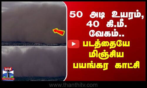 50 அடி உயரம், 40 கி.மீ. வேகம்.. படத்தையே மிஞ்சிய பயங்கர காட்சி