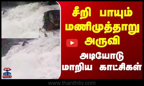 Manimutharu Water Falls | சீறி பாயும் மணிமுத்தாறு அருவி - அடியோடு மாறிய காட்சிகள்
