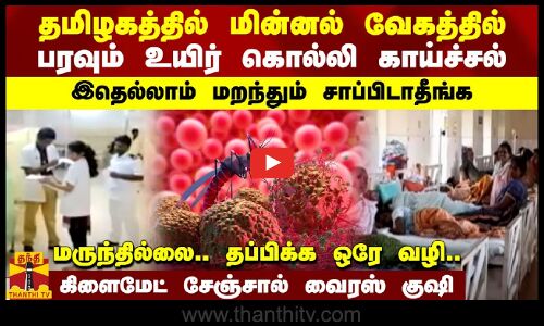 தமிழகத்தில் மின்னல் வேகத்தில் பரவும் உயிர் கொல்லி காய்ச்சல்..இதெல்லாம் மறந்தும் சாப்பிடாதீங்க