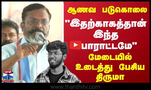 THIRUMAVELAN | kavin | ஆணவ படுகொலை.. இதற்காகத்தான் இந்த போராட்டமே மேடையில் உடைத்து பேசிய திருமா