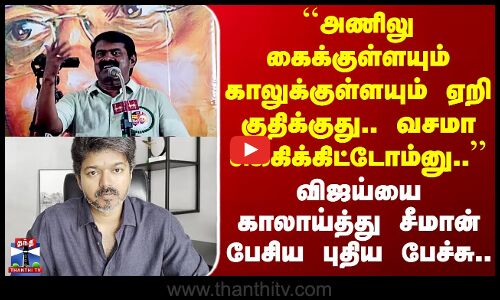 ``அணிலு கைக்குள்ளயும் காலுக்குள்ளயும் ஏறி குதிக்குது.. வசமா சிக்கிக்கிட்டோம்னு..’’ Seeman விமர்சனம்