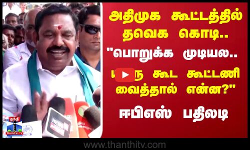 AIADMK | TVK Flag | Alliance |அதிமுக கூட்டத்தில் தவெக கொடி குறித்த விமர்சனம்..ஈபிஎஸ் பதிலடி
