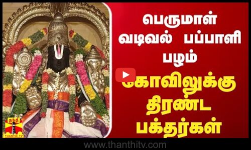 பெருமாள் வடிவில் பப்பாளி பழம்... கோவிலுக்கு திரண்ட பக்தர்கள்