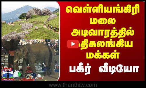 வெள்ளியங்கிரி மலை அடிவாரத்தில் கதிகலங்கிய மக்கள் - பகீர் வீடியோ