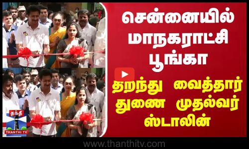 சென்னையில் மாநகராட்சி பூங்கா - திறந்து வைத்தார் துணை முதல்வர் ஸ்டாலின்