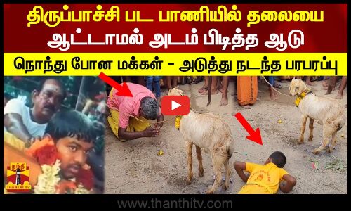 திருப்பாச்சி பட பாணியில் தலையை ஆட்டாமல் அடம் பிடித்த ஆடு.. நொந்து போன மக்கள் - அடுத்து நடந்த பரபரப்பு