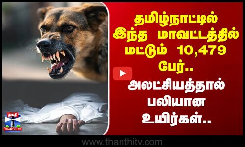 Rabies | தமிழ்நாட்டில்  இந்த மாவட்டத்தில் மட்டும் 10,479 பேர்.. அலட்சியத்தால் பலியான உயிர்கள்..