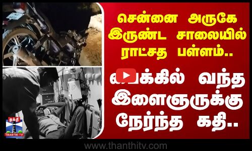 ஸ்ரீபெரும்புதூர் அருகே சாலையில் உள்ள ராட்சத பள்ளத்தில் விழுந்த நபர், காயங்களுடன் மருத்துவமனையில் அனுமதிக்கப்பட்டுள்ளார்.