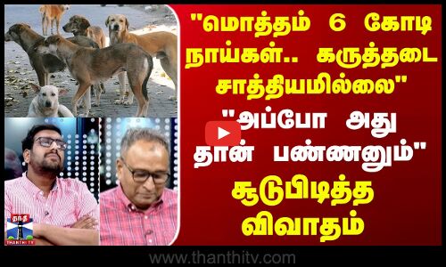 DogBite || மொத்தம் 6 கோடி நாய்கள். கருத்தடை சாத்தியமில்லை அப்போ அது தான் பண்ணனும்