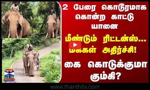 2 பேரை கொடூரமாக கொன்ற காட்டு யானை மீண்டும் ரிட்டன்ஸ்...மக்கள் அதிர்ச்சி!