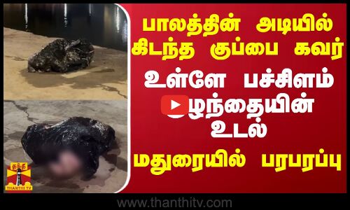 பாலத்தின் அடியில் கிடந்த குப்பை கவர்... உள்ளே பச்சிளம் குழந்தையின் உடல் - மதுரையில் பரபரப்பு