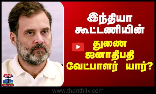 இந்தியா கூட்டணியின் துணை ஜனாதிபதி வேட்பாளர் யார்?