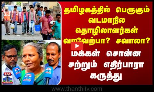 Thanthi Tv Street Interviews | தமிழகத்தில் பெருகும் வடமாநில தொழிலாளர்கள் வரவேற்பா? சவாலா?