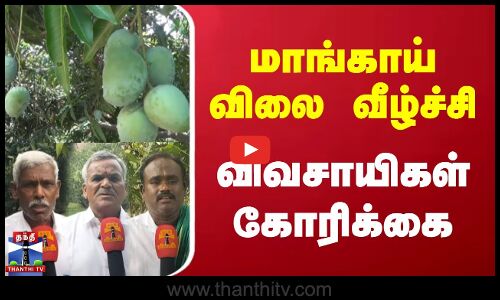 மாங்காய் விலை வீழ்ச்சி - விவசாயிகள் கோரிக்கை