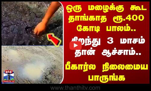கனமழையால் திறந்து 3 மாதங்களே ஆன ஈரடுக்கு பாலம் சேதம்