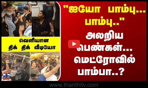 ஐயோ பாம்பு... பாம்பு.. அலறிய பெண்கள்... மெட்ரோவில் பாம்பா..? வெளியான திக் திக் வீடியோ