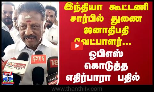 இந்தியா கூட்டணி சார்பில் துணை ஜனாதிபதி வேட்பாளர்... ஓபிஎஸ் கொடுத்த எதிர்பாரா பதில்