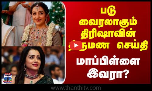 Actress Trisha | படு வைரலாகும் திரிஷாவின் திருமண செய்தி - மாப்பிள்ளை இவரா?