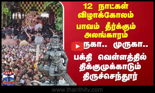12 நாட்கள் விழாக்கோலம் திக்குமுக்காடும் திருச்செந்தூர்