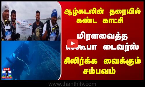 Scuba Diving | ஆழ்கடலின் தரையில் கண்ட காட்சி -  மிரளவைத்த ஸ்கூபா டைவர்ஸ்