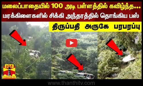 மலைப்பாதையில் 100 அடி பள்ளத்தில் கவிழ்ந்த அரசுப் பேருந்து - 2 பயணிகள் உயிரிழப்பு