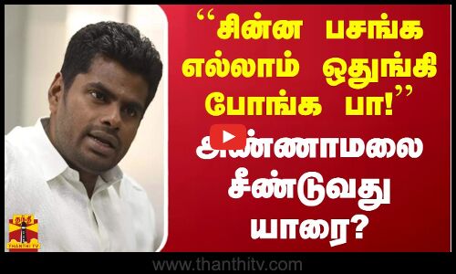 ``சின்ன பசங்க எல்லாம் ஒதுங்கி போங்க பா! - அண்ணாமலை சீண்டுவது யாரை?