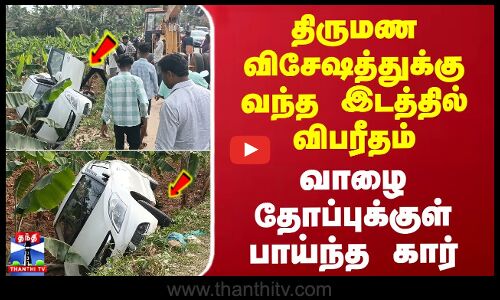 வாழை தோப்புக்குள் பாய்ந்த கார்... குமரியில் அதிர்ச்சி - பரபரப்பு காட்சி