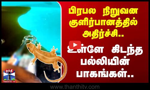 பிரபல நிறுவன குளிர்பானத்தில் பல்லியின் பாகங்கள்